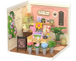 Robotime Fresh Flower Shop - DW017B - Rolife Super Store Series - Bouwpakket - Miniatuur - Modelbouw - Knutselen - Cadeautip