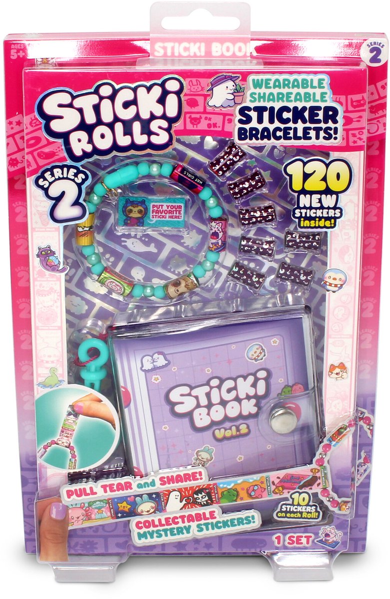 Sticki rolls stickerboek Wave 2 - stickerboek voor kinderen - verzamelen.