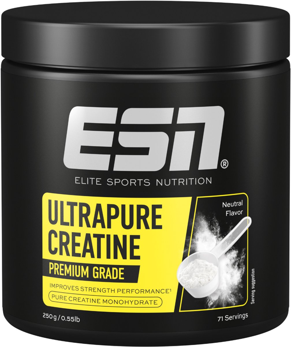 ESN Ultrapure Creatine Poeder, 250 g - Puur Creatine Monohydraat, Premium Kwaliteit, Veganistisch