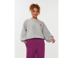 Ydence Sweater Just Chillin Truien & vesten Dames - Sweater - Hoodie - Vest- Grijs - Maat XL