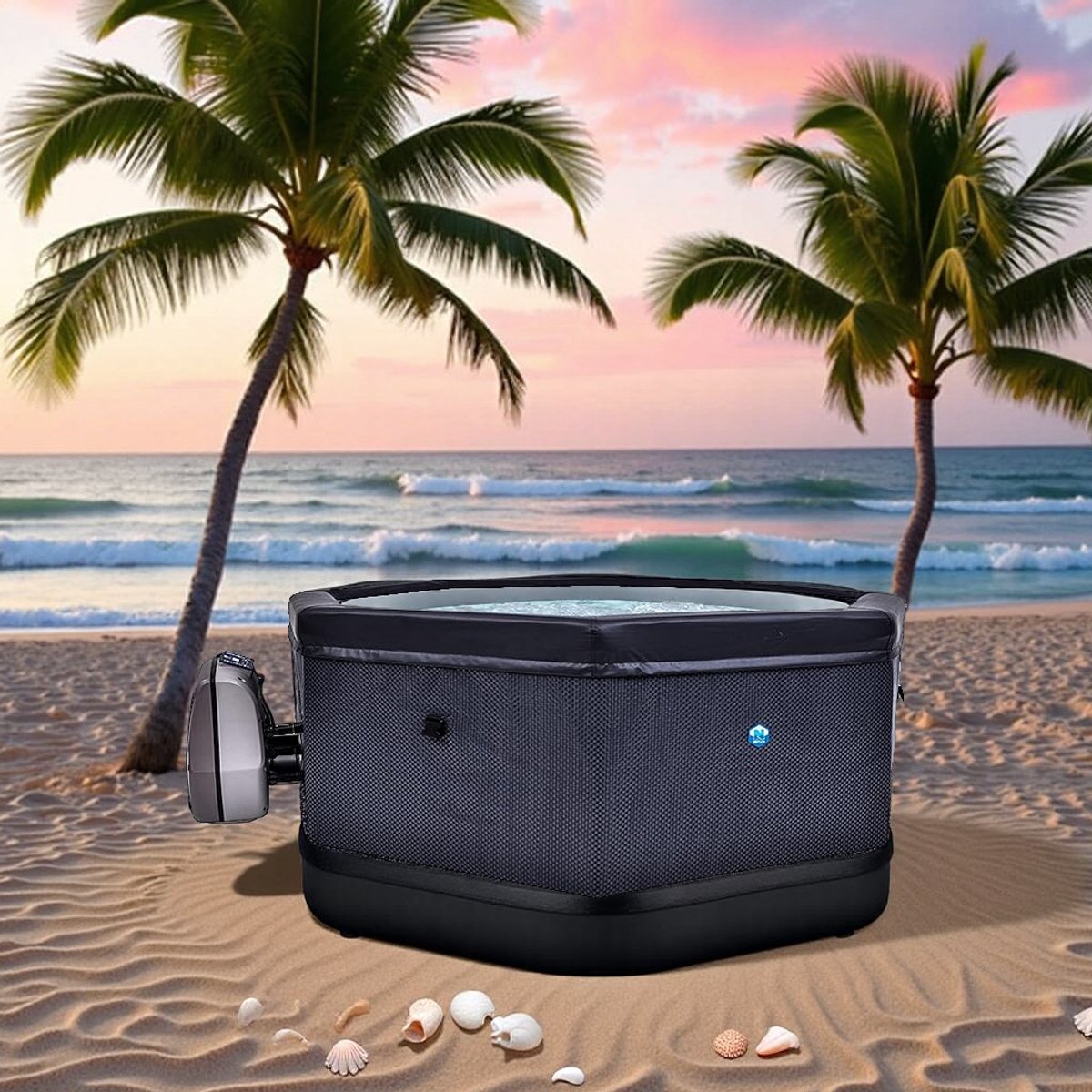 Octagon Jacuzzi voor 6 Personen - 193x193x73 cm - 1000L, - afbeelding 2