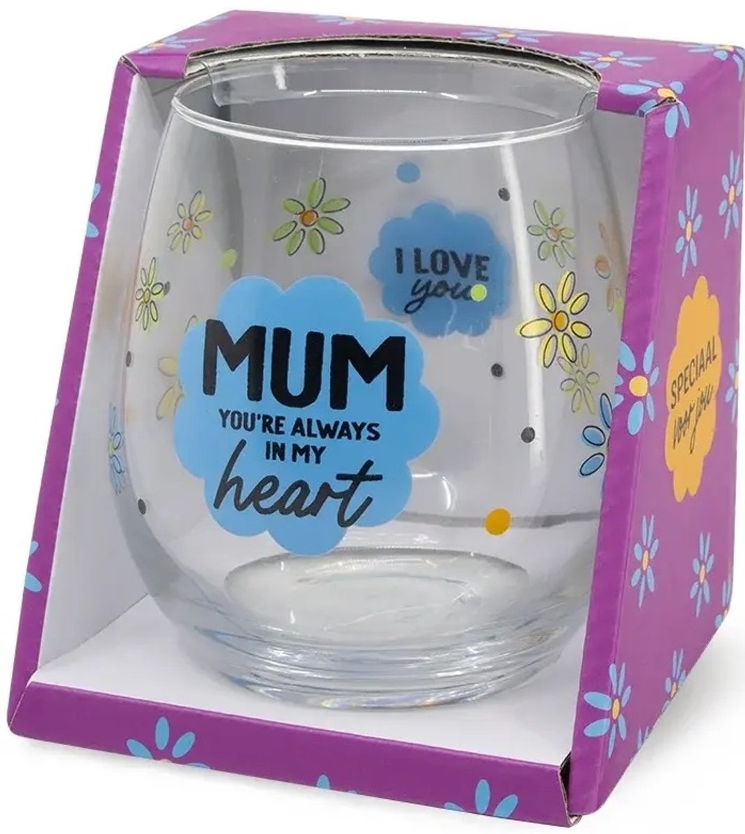 Miko - Wijn- waterglas - Glas Proost - Mum - You're always in my heart
