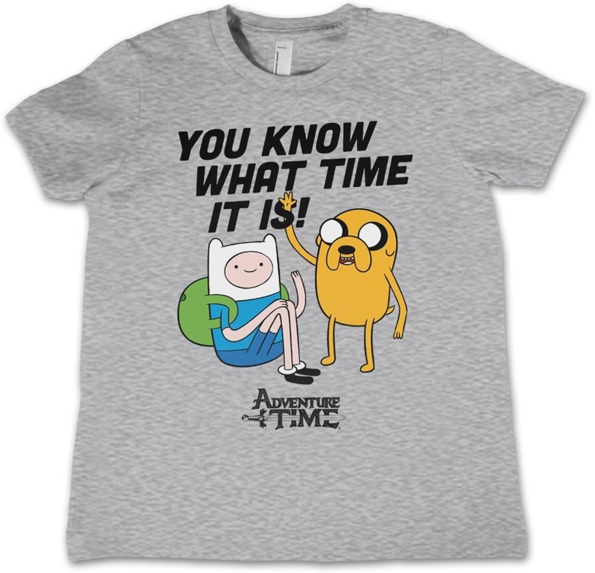 It'S Adventure Time Kids kinder-T-shirt, heathergrijs