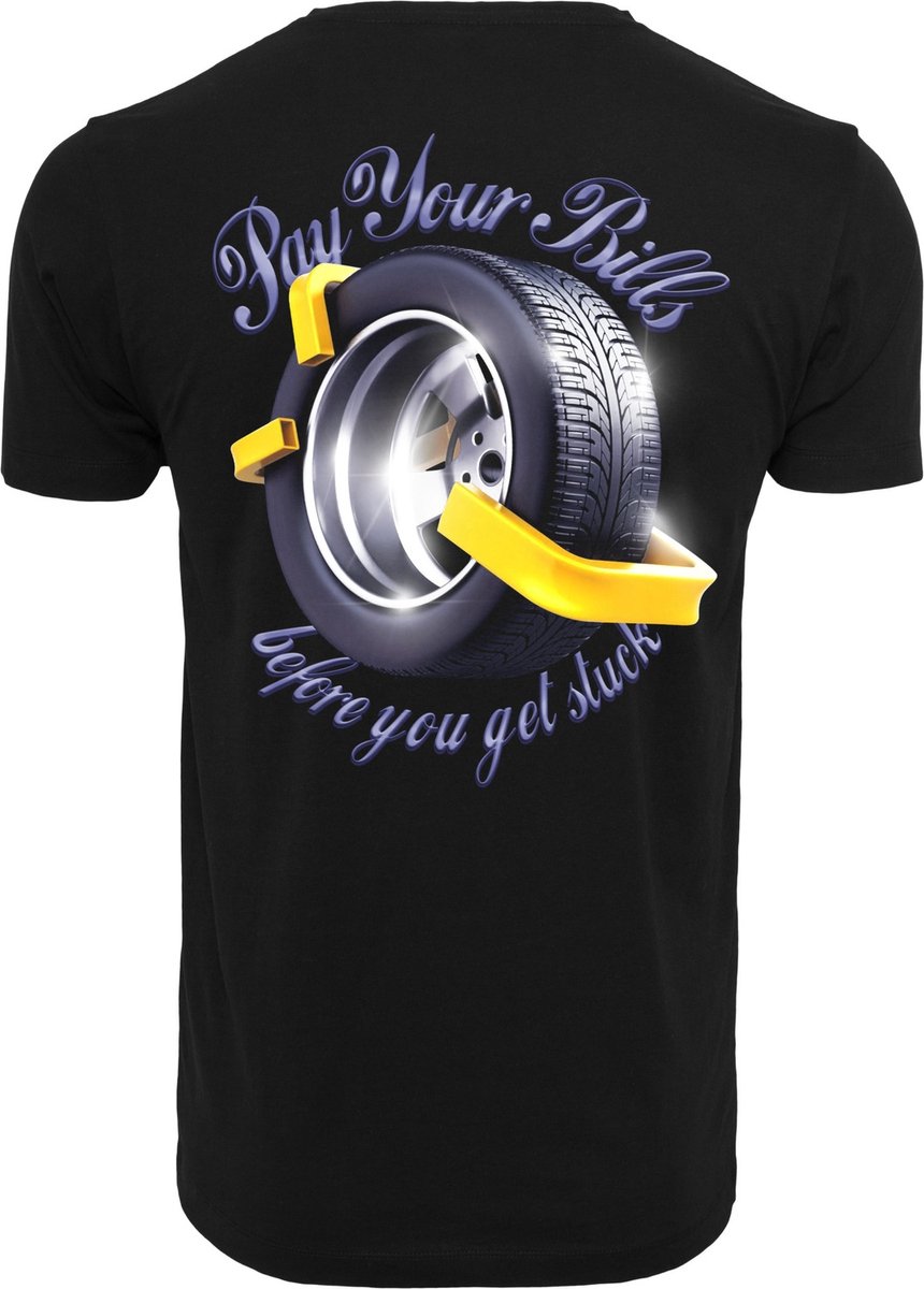 Mister Tee Pay Your Bills Heren T-shirt M Zwart