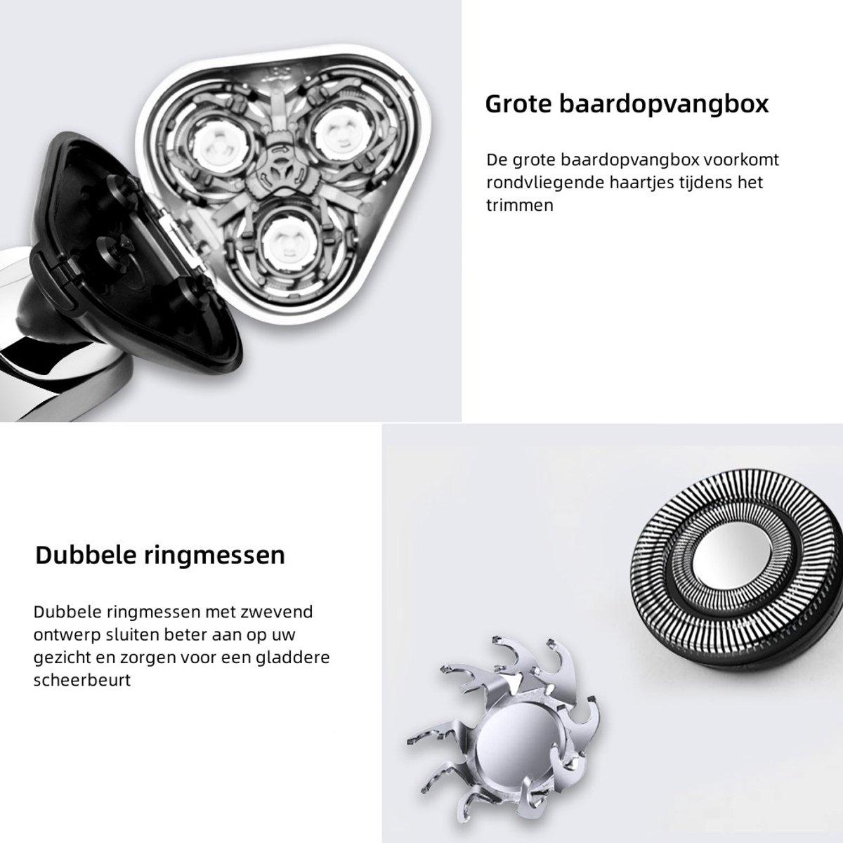 HATTEKER 3-in-1 Scheerapparaat voor Mannen met Vervangend - afbeelding 3
