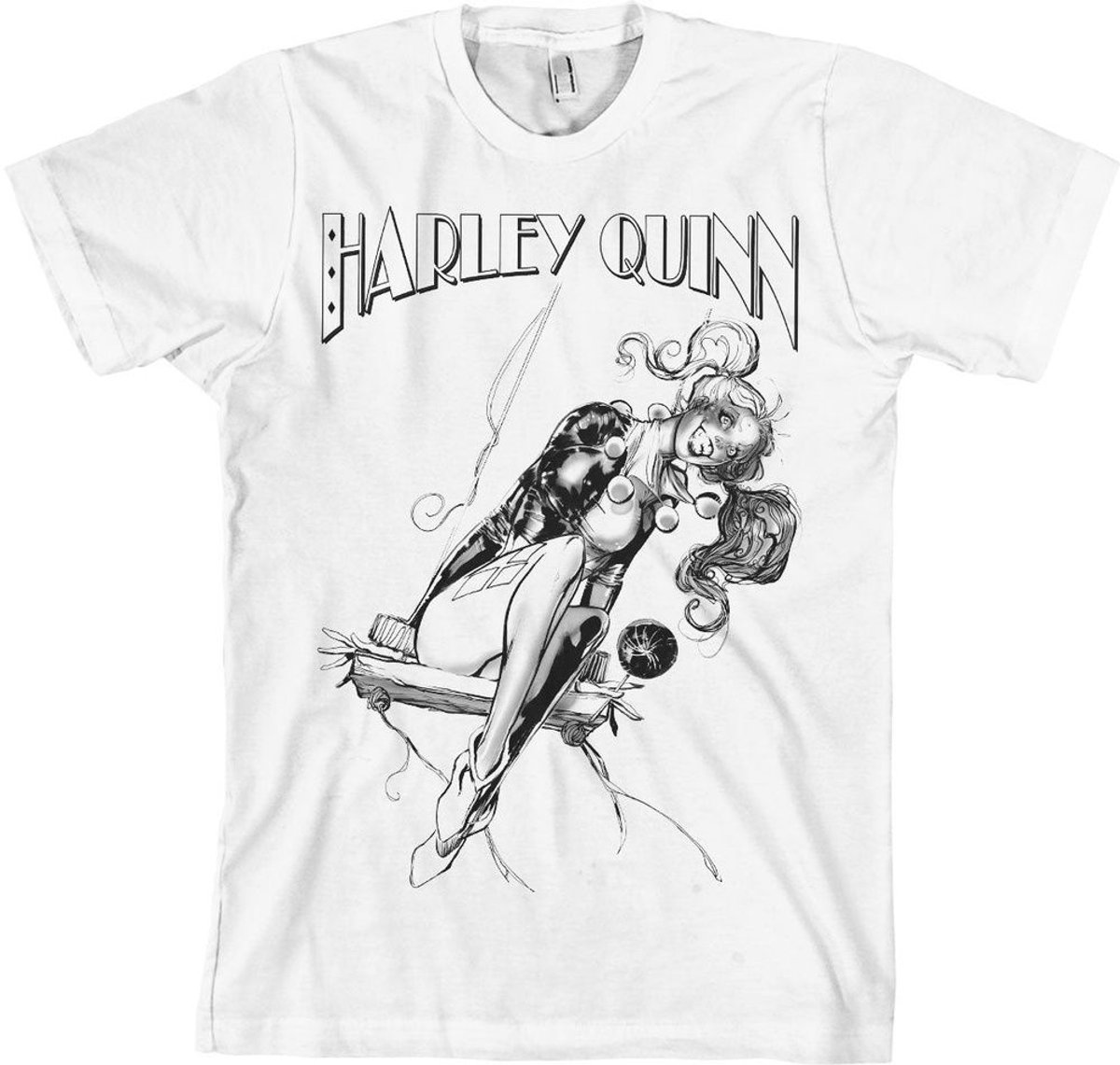 Harley Quinn Sways Big Tall T-Shirt WB-1-JL010-H59-15 White-4XL
