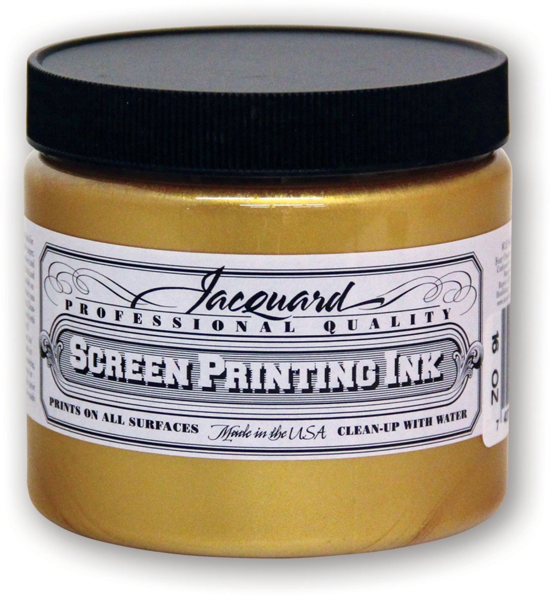Jacquard textielverf zeefdruk inkt goud 470 ml voor stof en papier.