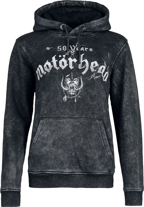 Sweat à capuche Motörhead Cracked Bull pour femme - Anthracite - L