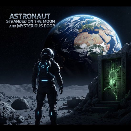 Astronaut Stranded on the Moon and Mysterious Door - cover