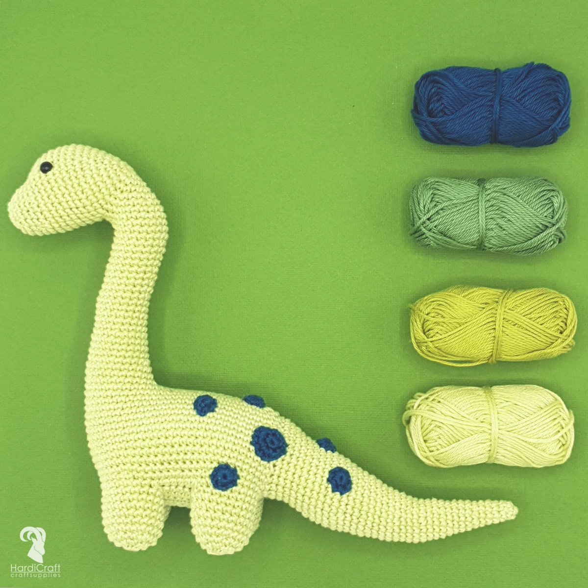 Hardicraft Brontosaurus Haakpakket - Haken - DIY - Voor Volwassenen - Knuffels - Haakpakketten — afbeelding 5