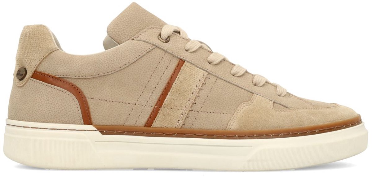 No Stress - Heren - Beige nubuck sneakers - Maat 45