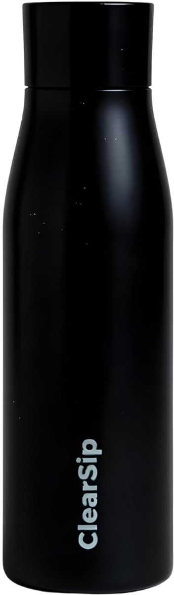 ClearSip Slimme Waterfles - UV-C Zelfreinigend - Drinkherinnering & Temperatuurweergave - Anti-slip - Thermosfles - 750 ML - Zwart