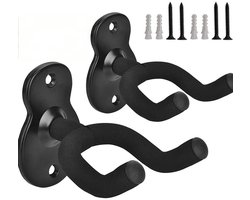 Gitaarmuurbevestiging - voor akoestische, klassieke, bas- en elektrische gitaren - 2-pack