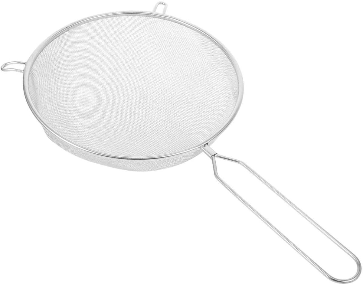 Peysaitr - Filter - Dubbel oorzeef - RVS - Keuken, huis, bubble tea of sap filter - Hoge dichtheid 26 mesh - Zilver - 8 inch - 1 stuk