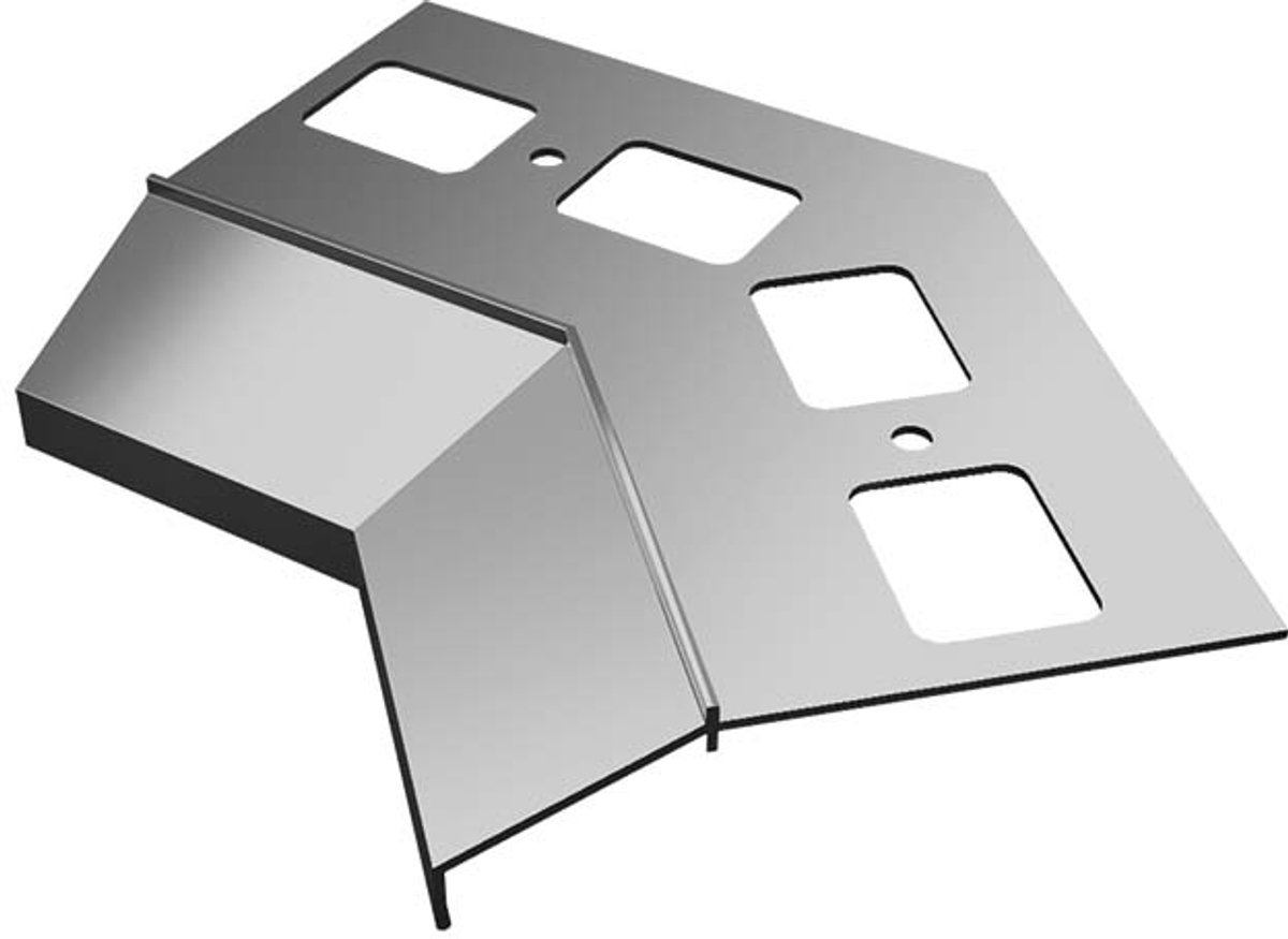 Renoplast® Aluminium Binnenhoek 135° Voor Dakgoot Profiel K100 Grijs - Afwerking Van Terrassen En Balkons - Tegelvloeren Op Lijmmortel - Waterafvoersystemen Hoekprofiel - Gepoedercoat