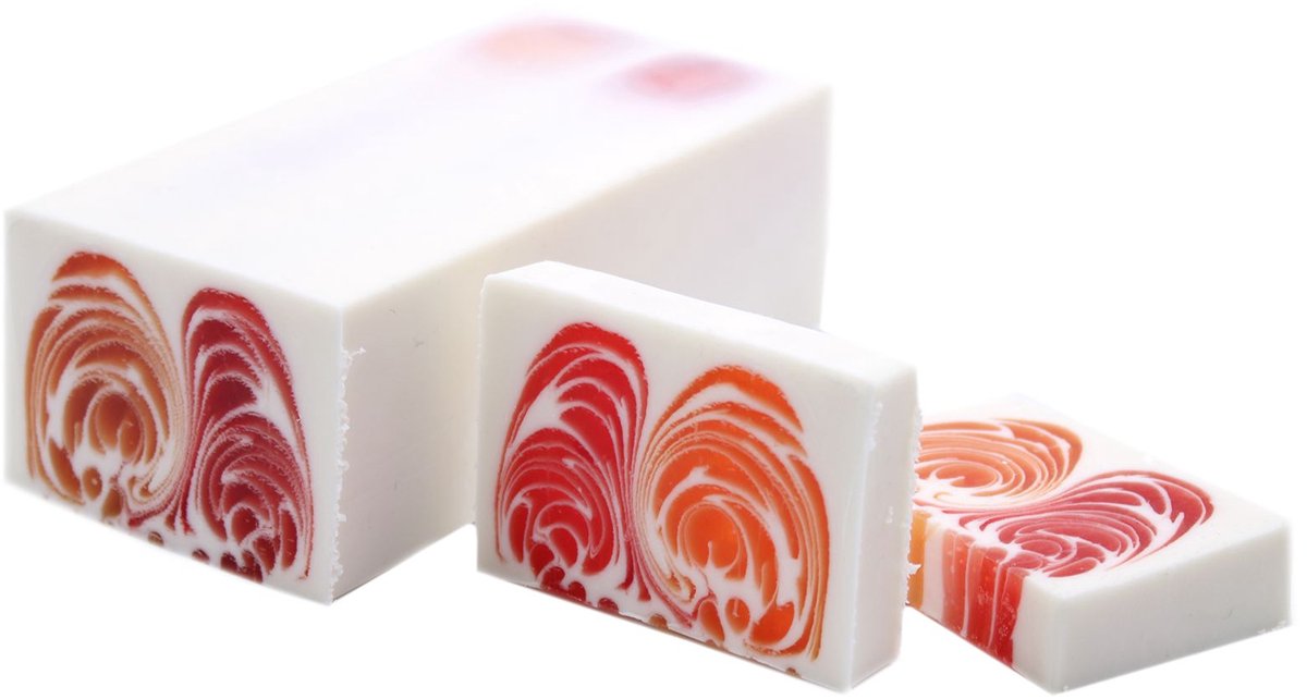 Handgemaakte zeep - Grapefruit - plakje ca 115 g - Douchemiddel - Handzeep - 24x8x6.2cm