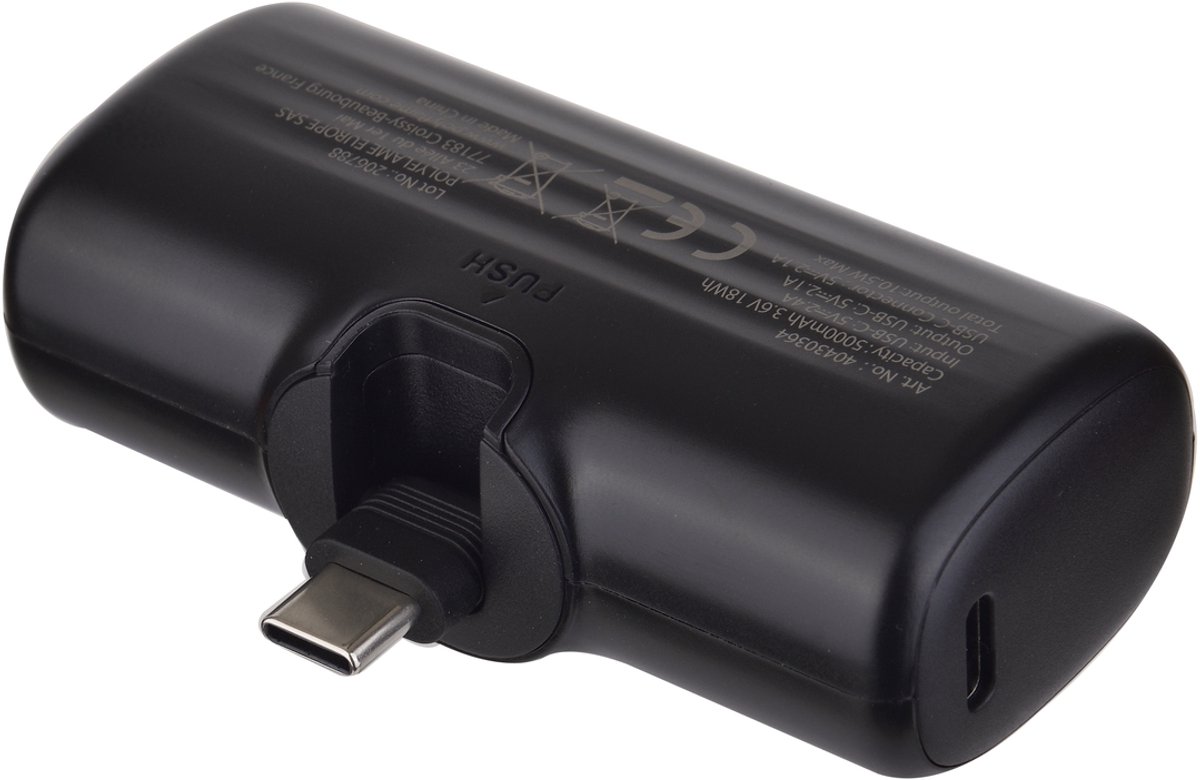 Tekmee Powerbank 5000mAh – Draagbare Oplader - Snellader met USB-C – foto 6