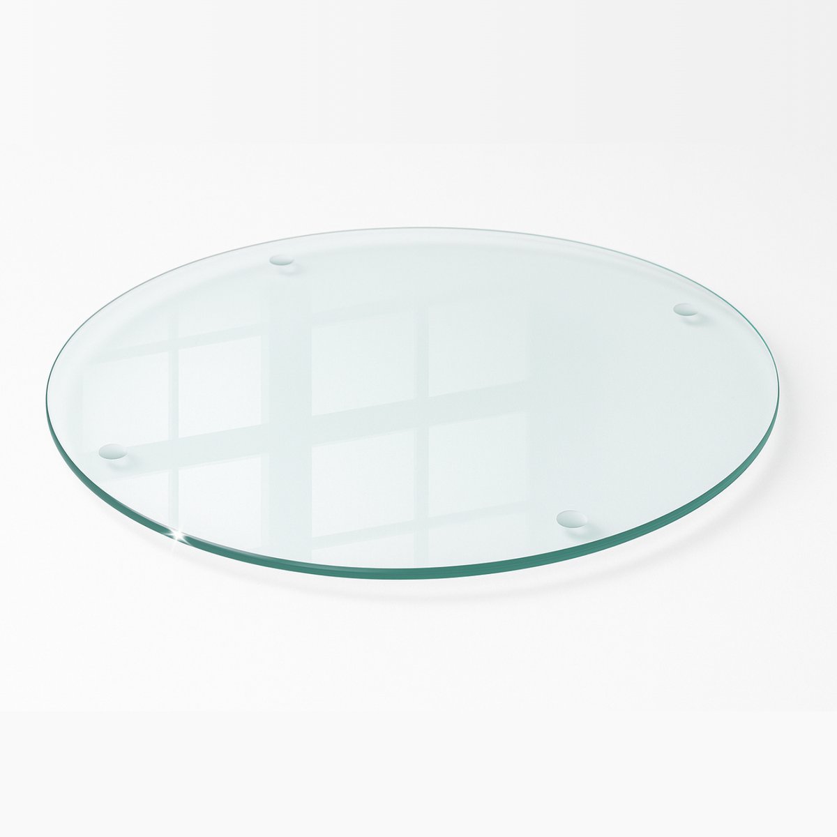 Wallfluent Glazen Snijplank - 40 cm - Transparant Anti-Slip Snijplanken - Ronde - Dienblad - Keukengerei - Snijplank Glas - Minimalistische Keukenaccessoires