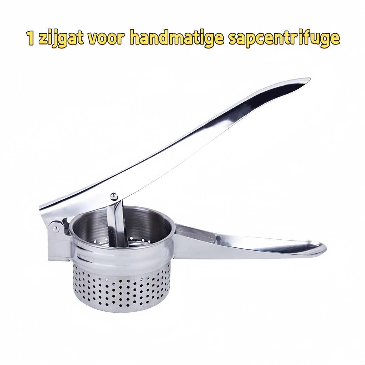 1 - Handmatige sapcentrifuge - Keuken - Multifunctioneel - Zijgat - Zilver