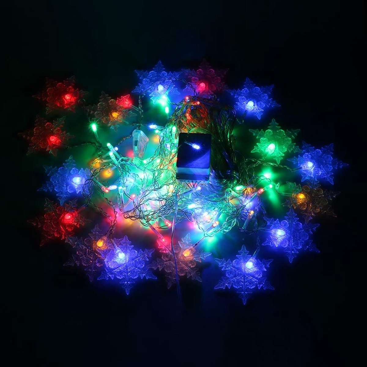 Kerstlichtjes - RGB LED-sterrengordijn – 360 LED’s, 9 m raamdecoratie voor kerst, verjaardagen en patio