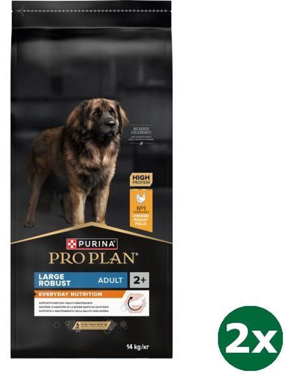 Pro Plan 2x14 kg Pro plan dog adult large breed robuust kip hondenvoer