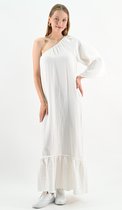 YesMooi - Robe maxi asymétrique - Blend de lin - Taille S (36)