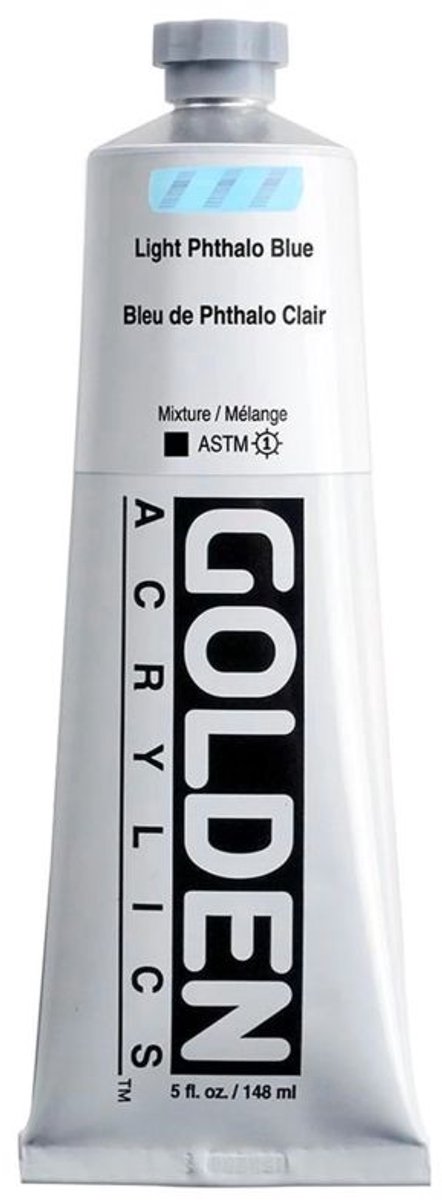 Golden Heavy Body Acrylverf Licht Phthaloblauw 148 ml