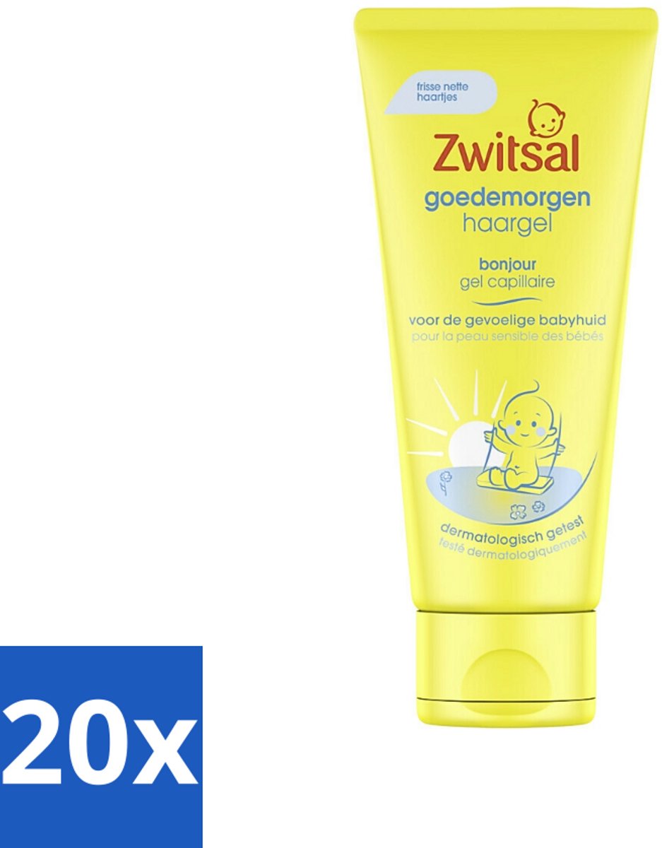 Image of 20 x Zwitsal - Goedemorgen - Haargel - Wassen & Pruiken - Mild Parfum - 100 ml - Baby Verzorging - PH-neutraal - Hypoallergeen - Baby Shampoo