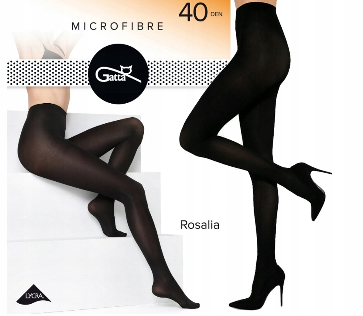 Gatta Panty Dames 40 DEN Zwart – Maat M – Comfort Basis Panty ( 1 stuks )