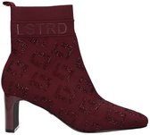 La Strada Enkellaars Bordeaux Knitted - Damesschoenen - Maat - 42
