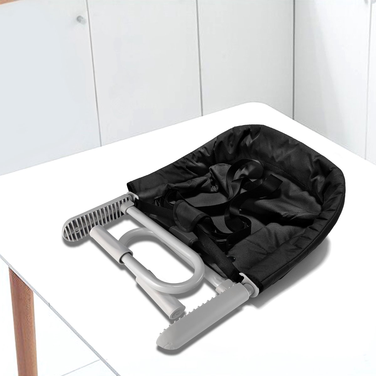 Dutchers® Premium Hangstoel Kind - Inklapbare Eetstoel Baby Voor Aan Tafel - Inklapbaar Kinderstoeltje voor Peuter - Opvouwbare Babystoel - Peuterstoel Kinderstoelen Meegroeistoel Kinder Stoeltje - Tafelhangstoel Zitstoel High Chair Eten – foto 2