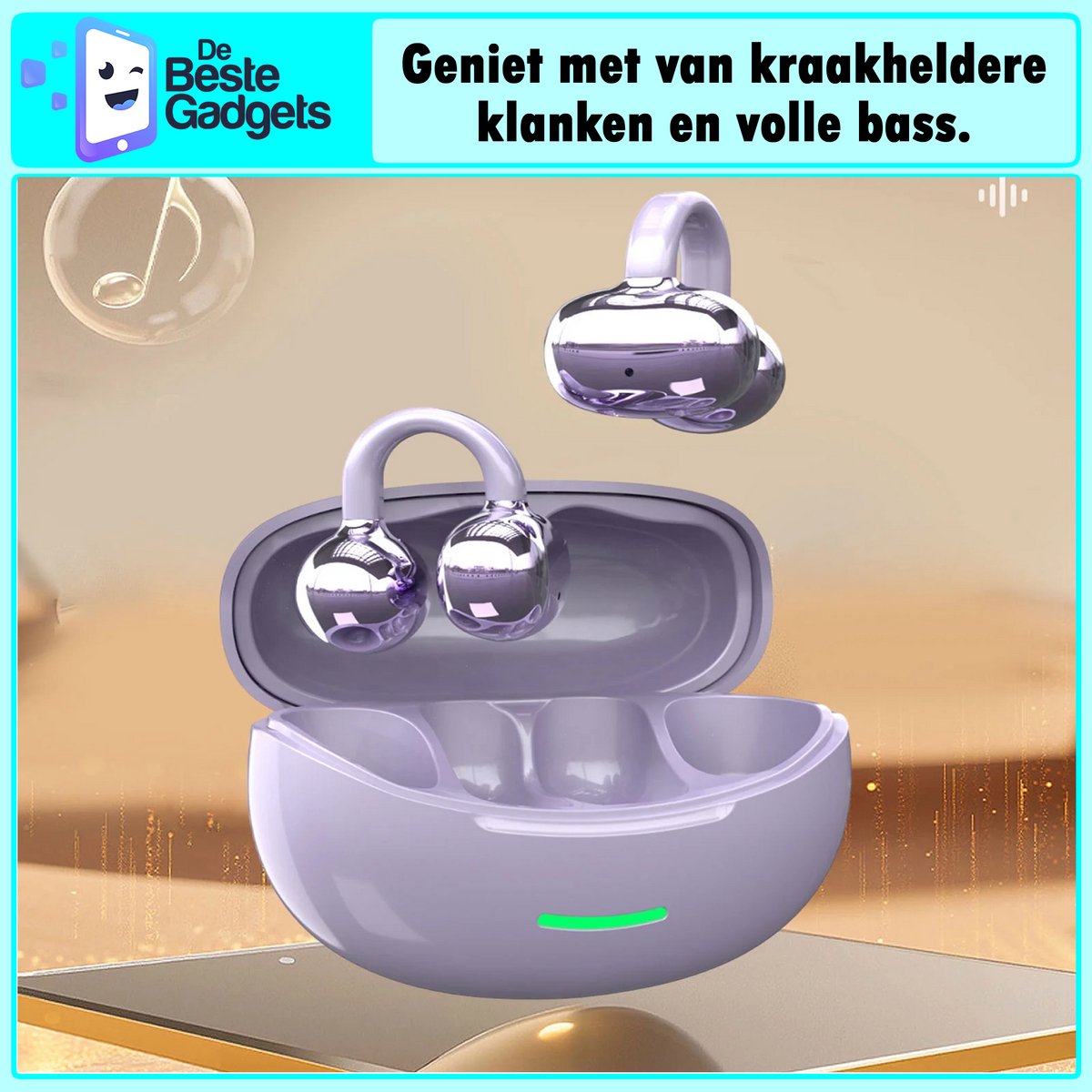 De Beste Gadgets OpenClip W18 - Draadloze sportoordopjes met oorclip thumbnail 2