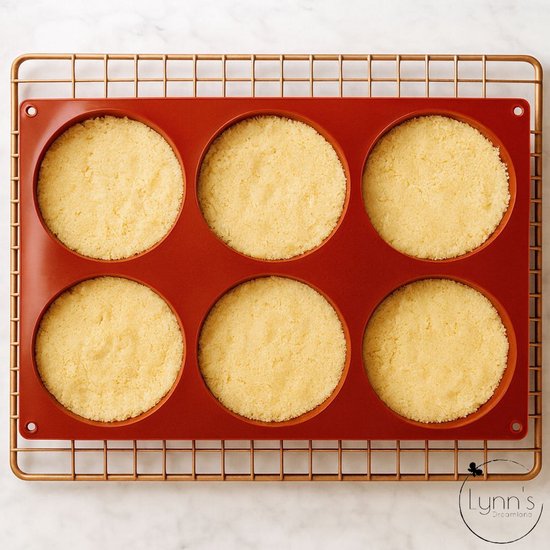 Moule à pudding Lynn's Yorkshire - Moule en Siliconen avec 6 cavités rondes de 10 cm - Idéal également pour par exemple le pain (à faible teneur en glucides), les biscuits, les crackers, les pâtisseries, les biscottes, les oopsies