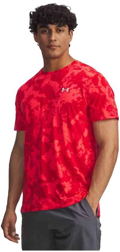 Under Armour Launch Printed T-shirt Met Korte Mouwen Rood M Man
