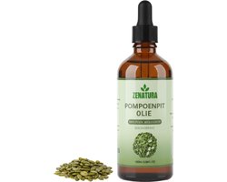 Zenatura® Pumpkin Seed Oil - 100ml - 100% Biologisch - Pompoenzaadolie Koudgeperst - Pompoenpitolie als Haarolie en Huidolie