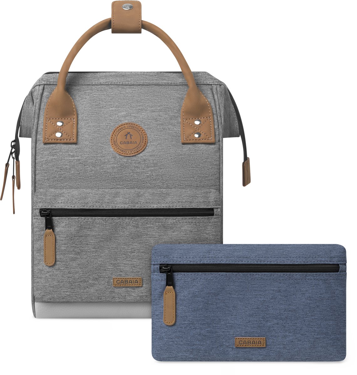 CABAIA - Rugzak Adventurer Small 10L New York, Computercompartiment 10,5", Levenslange garantie, Brede opening - Grijs