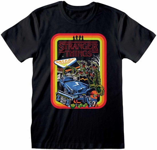 Spiral Stranger Things Heren Tshirt -XXL- Retro Poster Zwart