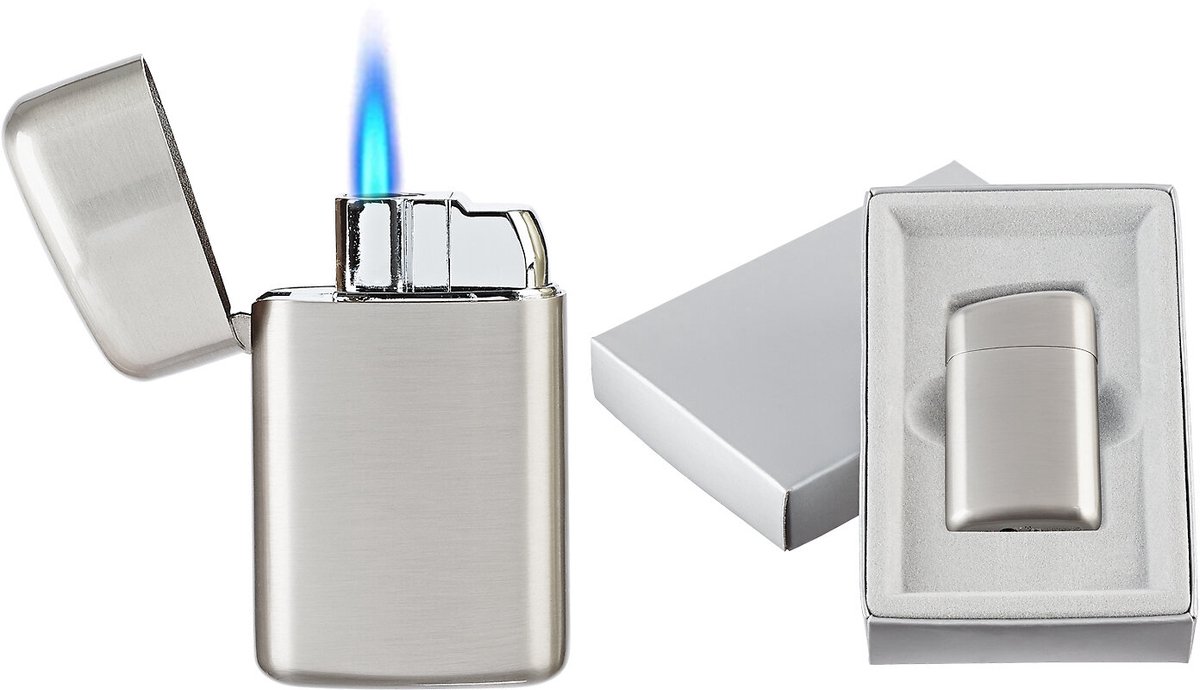 Turbo Jet Flame aansteker - Luxe edition - Chroom Zilver Metalen