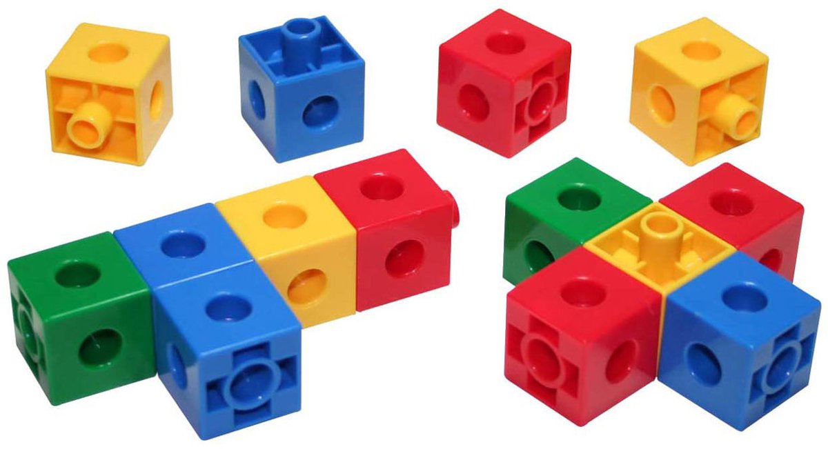 Bouwset Koppelblokjes - 6 Kleuren - 300dlg