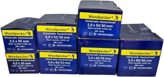 Vis multi-usages pour bois et tôle. Forfait avantage. galvanisé avec pointe coupante et nervures de fraisage sur l'arbre et sous la tête.