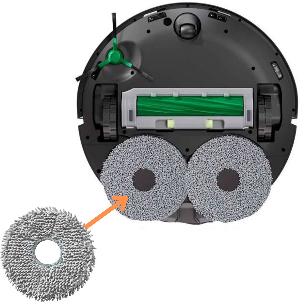 iRobot Veeg Roomba Plus 505/404 - Set 6 wasbare dweilen thumbnail 3