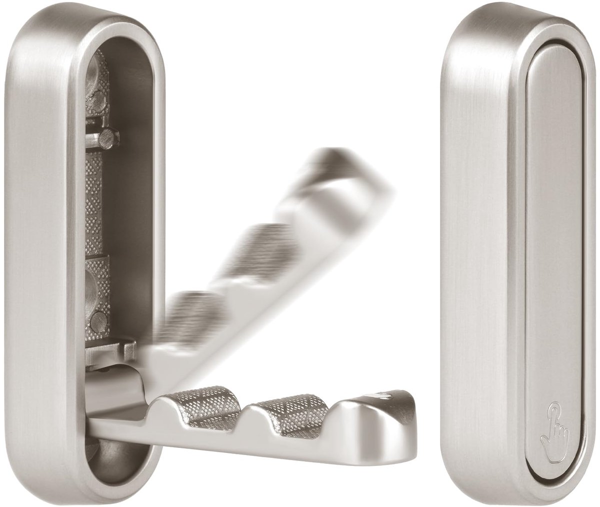 Opvouwbare Haak Aluminiumlegering – Verborgen Design, Ruimtebesparend & Roestvrij – Inclusief Schroeven & Lijm – Geschikt voor Badkamer, Keuken & Slaapkamer