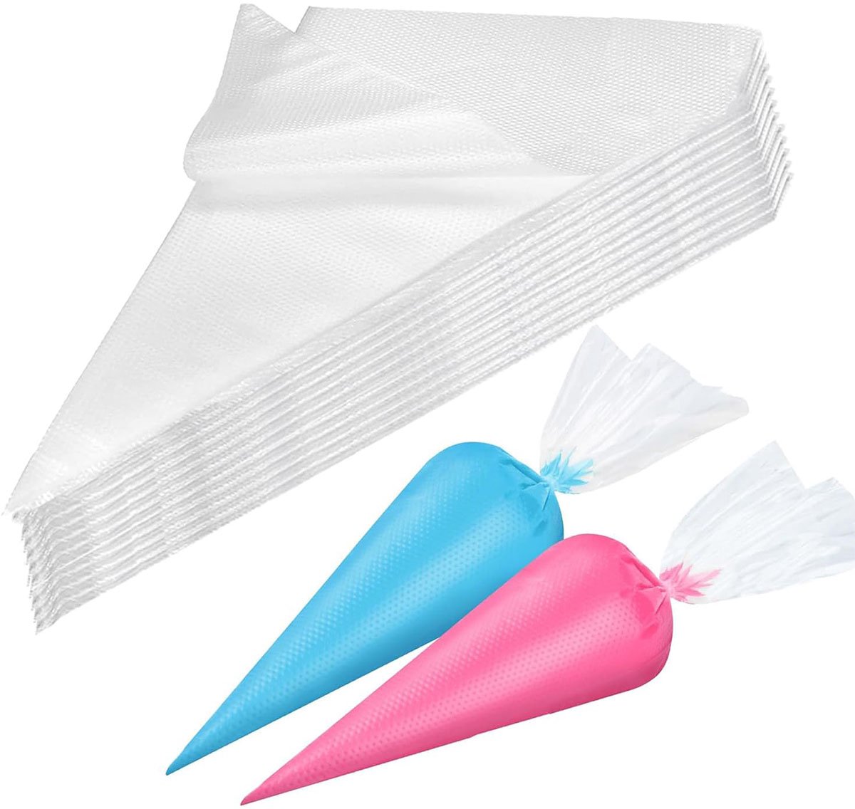 Vitdipy - 100 stuks - Spuitzak - 30*20 cm - Slagroom - Taart - Duurzam - Wit