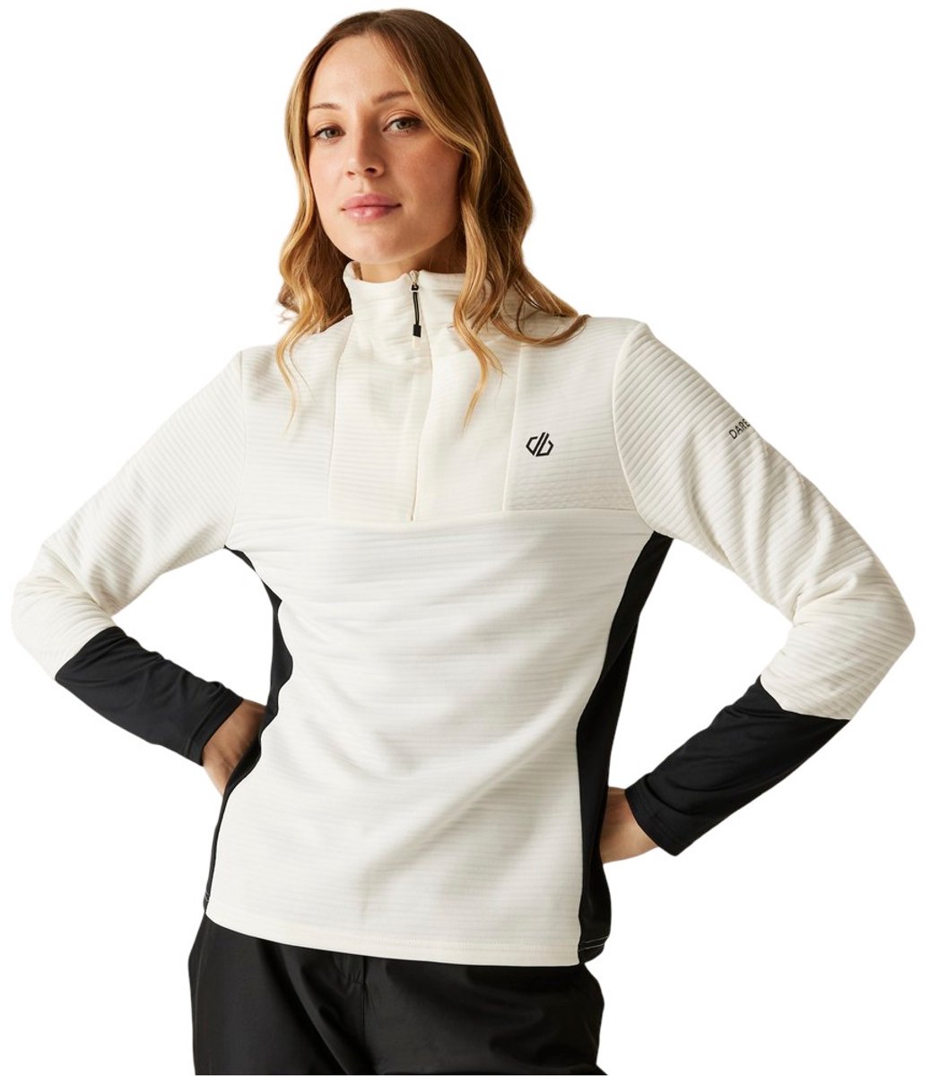 Dare2b Iced Core Stretch Sweatshirt Met Halve Rits 14 Vrouw Wit