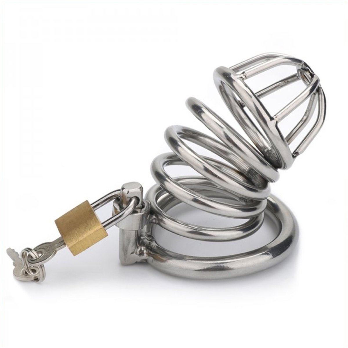 Birdy metalen kuisheidskooi 8 x 3,5 cm - Cockring Maat 50 MM - Metalen Penis Kooi - Metalen Chastity
