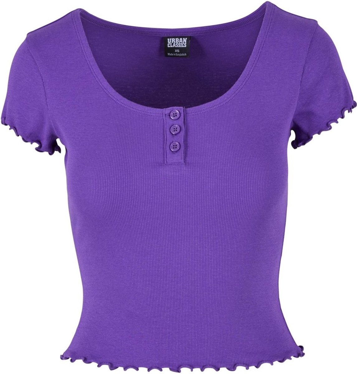 Urban Classics Rib Babylock Top 4XL Paars
