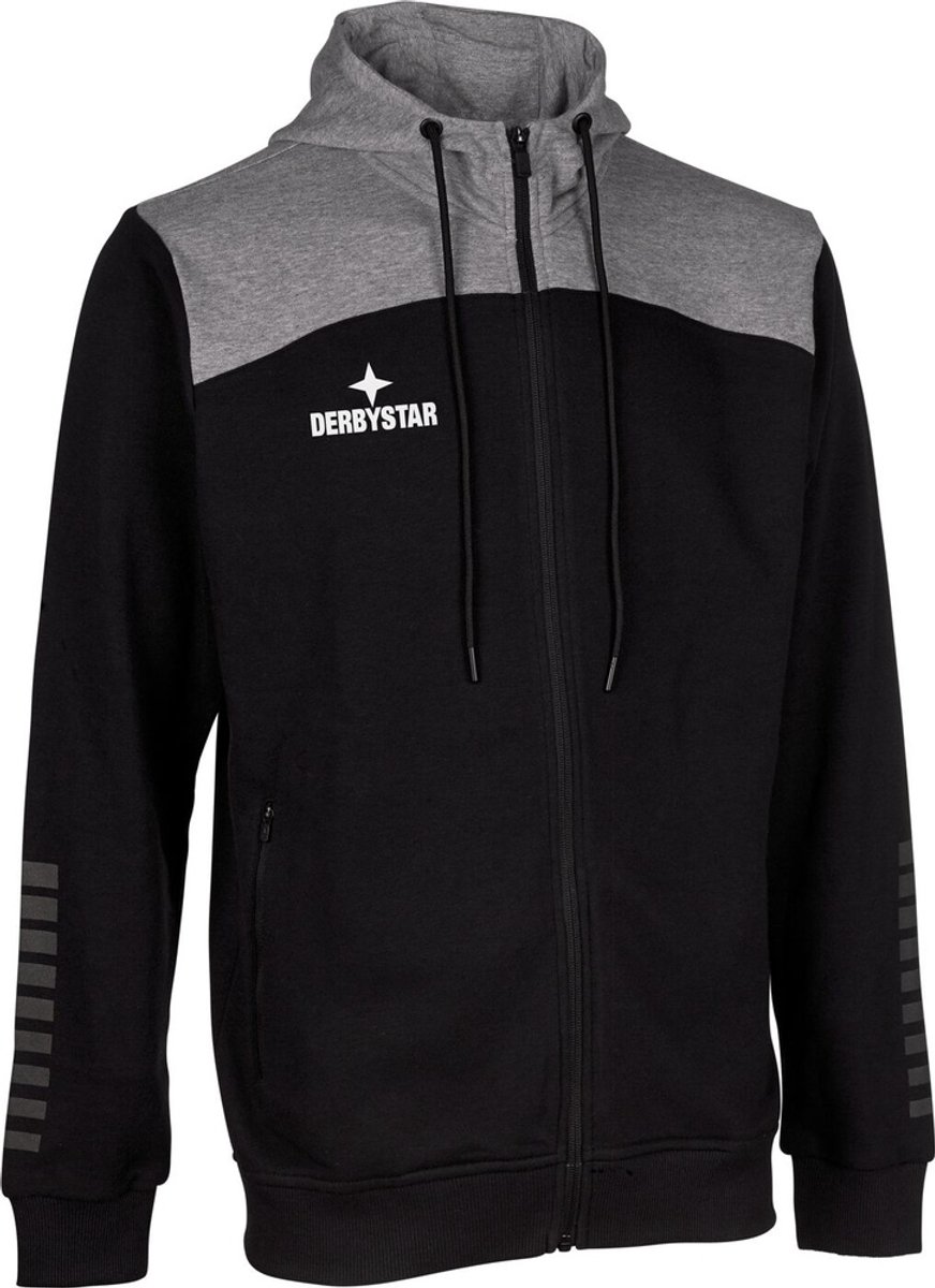 Derbystar Hoodie Sweatjack met capuchon Ultimo V23 632029 Zwart/Grijs - XXL