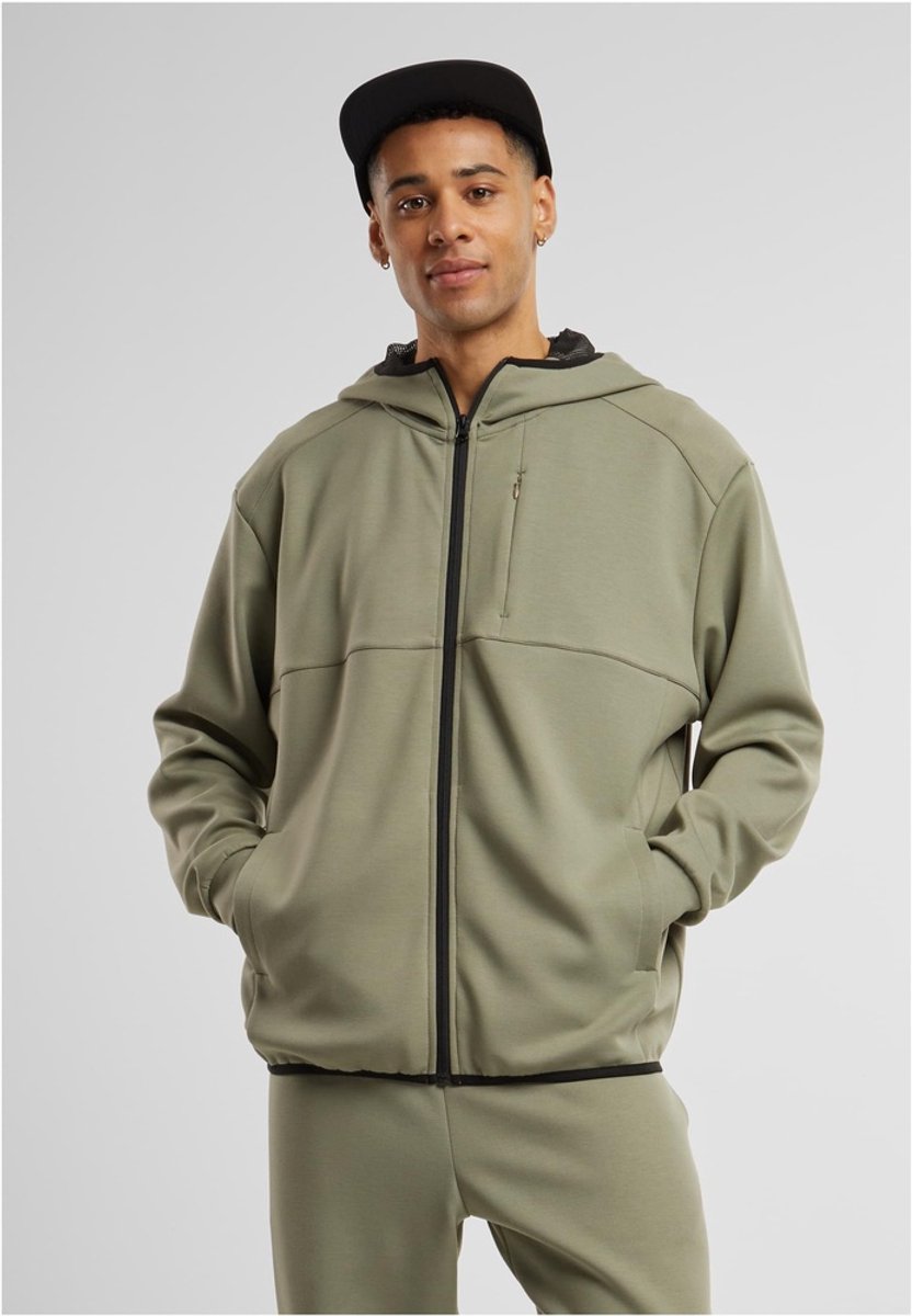 Urban Classics Scuba hoodie met ritszak Fleece M Groen