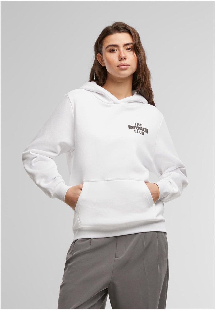 Mister Tee Damen The Brunch Club Ladies Fluffy Hoody MST249 -5XL Wit