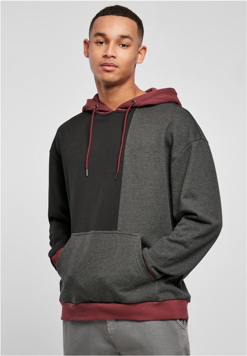 Urban Classics Oversized Color Block Hoodie/trui S Zwart
